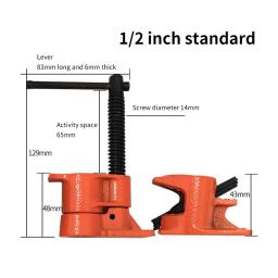 HQ Carpintaria Tubo Braçadeira, Mangueira Conector, Clamp Fixture, Madeira Colagem, Placa de madeira, Carpenter Fixture, HQ, 1/2 ", 3/4" - Image 5