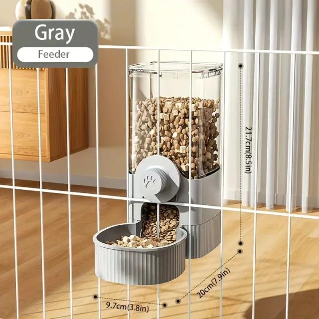 Alimentador Automático e Dispensador de Água para Pets com Gaiola Suspensa e Acessórios para Gatos e Cachorros