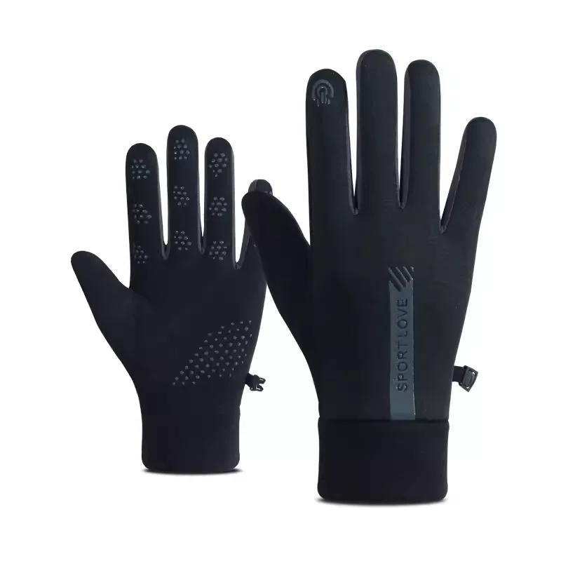 Mulheres outono e inverno esportes luvas quentes à prova dwaterproof água e anti deslizamento luvas de ciclismo vento e frio resistente atividade ao ar livre glo - Image 1