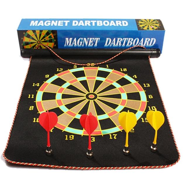 Conjunto de Dardos Magnéticos de Segurança 12" com 4 Dardos e Alvo Dupla Face