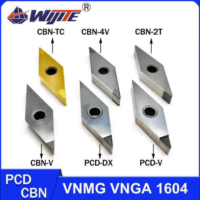 Ferramenta de Torneamento PCD VNMG VNGA 160404 08 12A para Alumínio, Cobre e Fibra de Carbono