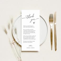 Cartão personalizado do menu da tabela, convite do casamento, obrigado, cartões do lugar bem-vindo, decoração minimalista moderna, IC101, 4x8 polegadas, 50 pcs - Image 2