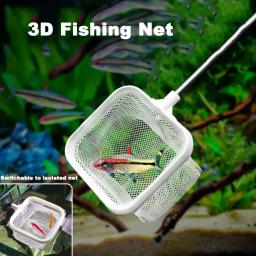 Aquarium Square Fishing Net com ventosa, cabo longo extensível, equipamento de pesca para pegar peixe, tanque de camarão, acessórios limpos - Image 1