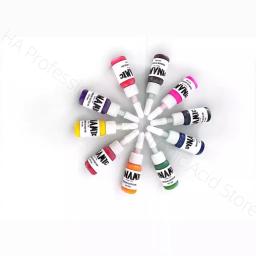 Pigmento de Tinta com Caixa, Kits de Tatuagem Body Art, Tintas Profissionais de Beleza, Maquilhagem, 5ml, 10 Cores, 1Pc - Image 4