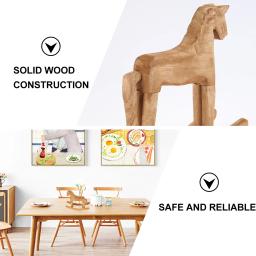 Cavalo de balanço de madeira, escultura quente, artesanato artesanal diy para crianças, decoração de aniversário, presente de infância, decoração de casa a3 - Image 4
