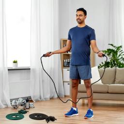 Fluxo Exercício Corda para Fitness, Trança Dupla, Comprimento Ajustável, Cordas de Salto, Home Gym Workout, Homens e Mulheres - Image 3
