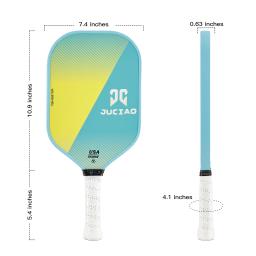 Paleta de pickleball superfície de fibra de carbono (cfs) grão alto e rotação com núcleo de favo de mel de polipropileno de 16mm adequado para iniciantes - Image 6
