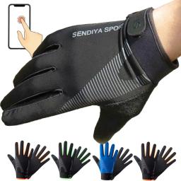 Luvas de ciclismo full finger touch screen para homens, MTB, bicicleta, motocicleta, ginásio, treinamento, fitness, ao ar livre, pesca, verão - Image 1