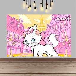 Bonito marie gato tema balão de alumínio meninas festa de aniversário suprimentos os aristogatos decoração do chuveiro do bebê balões de festa 2025 - Image 5