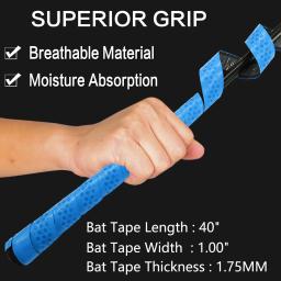 2 pçs conjunto 40 Polegada bat grip tape para o esporte de beisebol prática baseballs morcegos volta anti deslizamento envoltório fitas treinamento transporte da gota - Image 3
