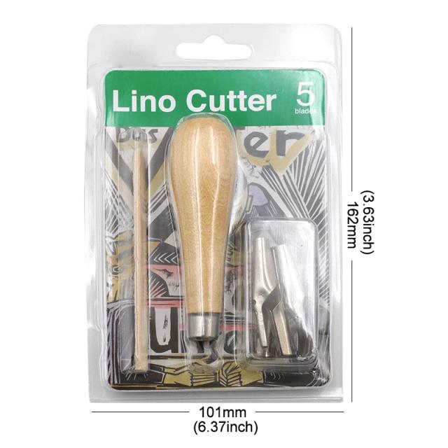Conjunto de 5 Lâminas para Escultura: Ferramentas de DIY para Lino, Carimbos e Acessórios de Arte