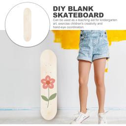Baralho de skate em branco dupla face diy lona para jardim de infância inacabado desenho rolo brinquedo acessórios esportivos - Image 3