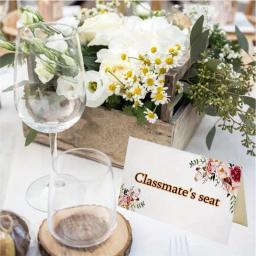 Cartão de Flores impressas, Cartões de Nome, Cartão do Número do Assento do Casamento, Table Decor, Natal e Festa de Aniversário, 10 PCs, 20 PCs, 50 PCs, 100PCs - Image 6
