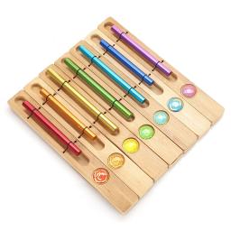 Percussão instrumentos mão sinos, colorido Chime Bell para meditação, Yoga Chakra, diapason, único som Stick, profissional - Image 2