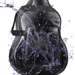 PU couro impermeável guitarra mochila, engroçado estojo, acessórios de instrumentos musicais, acolchoado, PU, 40-41" - Image 3