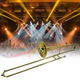 Alto trombone com Cupronickel bocal caso, bronze, ouro laca, Bb Tom, B Flat instrumento de sopro - Image 1