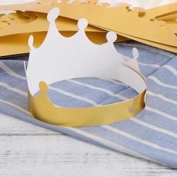 Rei coroa para crianças e adultos, festa de aniversário decoração chapéu, conjunto de 10 peças - Image 5