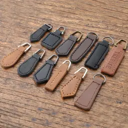 Substituição de zíper deslizante militar prendedor de anel de couro puxador de zíper nylon com zíper deslizante com zíper de metal - Image 2
