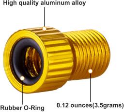 Válvula de bicicleta de alumínio de 10 cores PRESTA para conversor SCHRADER adaptador de válvula de carro - Image 3