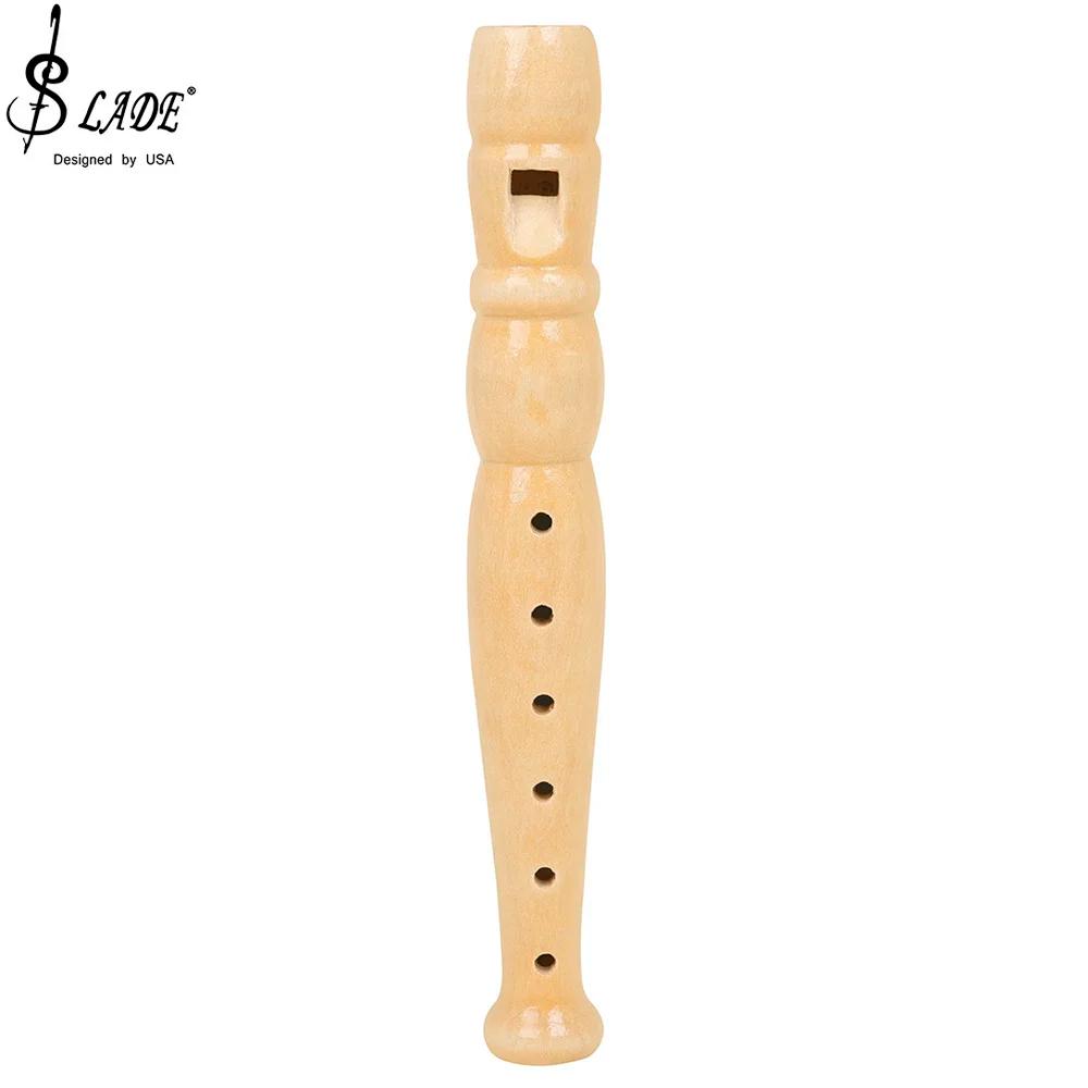 Flauta Cor de Madeira, Instrumento de Sopro, Iniciante, Instrumento de Sopros, Flautim Brinquedos, 6 Buracos - Image 1