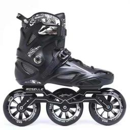 Original ROSELLE RX6 Patins De Velocidade Skate Em Linha Rua 3X110mm Rodas Quadro Luta Corrida Grande Roda Rápido Patins Única Linha - Image 1