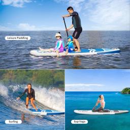Stand Up Paddle Board inflável SUP antiderrapante para todos os níveis de habilidade, prancha de surf com bomba de ar, bolsa de transporte, trela, barco em pé - Image 3