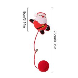 Brinquedo do gato do luxuoso do Natal com sino, Bastões interativos do animal de estimação, Tease bonito, Santa dos desenhos animados, Decoração da árvore do Natal, Ano novo - Image 5