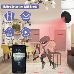 Camdepot-Câmera IP Onvif para NVR, Rastreamento AI, Detecção Humanoide, Áudio Bidirecional, Monitor PTZ Baby, Área de Alarme, 2.4GHz, ICSEE, 3MP - Image 3