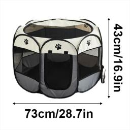 Portátil dobrável Pet Tent, cerca octogonal, abrigo para cachorros, fácil de operação, grandes gaiolas do cão, cercas do gato, canil, canil do cão - Image 5