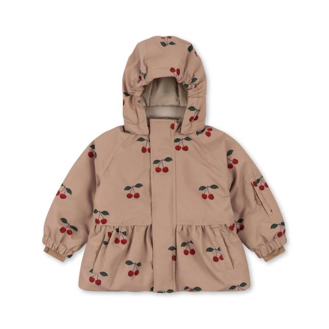 Konges Sløjd Conjunto Jaqueta de Esqui com Capuz para Meninas 2025 Inverno Cereja