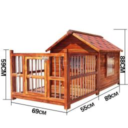 Casa de madeira maciça impermeável ao ar livre para animais de estimação, Villa moderna para cães, Big Dog House, Cate U - Image 5