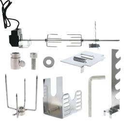 Kit Rotisserie Grill Automático Universal, Motor elétrico 4W, Cuspir Rod, Garfo, Acessórios para churrasco - Image 5