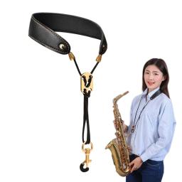 Saxofone Strap Couro Sachs Cordão Proteção Pescoço Para Soprano Tenor Alto Sax Barítono Acessórios Instrumento Musical - Image 2