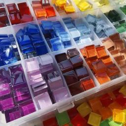 50 peças 1cm arte criativa cores misturadas peças de mosaico cristal multi mistura opção de cores diy artesanal material de montanha-russa curso de vaso - Image 1