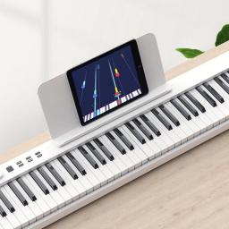 Piano Digital dobrável multifuncional para estudantes, 88 teclas, instrumento musical portátil, 128 rimas - Image 3