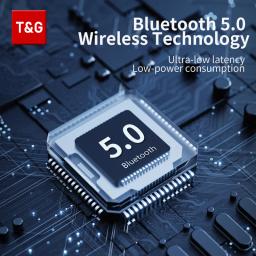 TG321 Alto-falante Bluetooth, Mini alto-falantes portáteis ao ar livre, TWS Music Box, Luzes LED de áudio, Subwoofer ao ar livre, Suporte USB, Cartão TF - Image 5