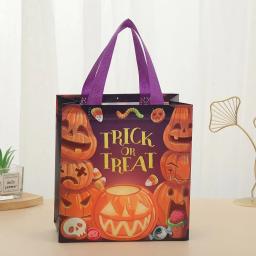 Sacolas pequenas com alças, saco de presente não tecido multifuncional, suprimentos para festa de Halloween, truque ou deleite, embrulho - Image 5