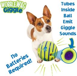 Wobble Wag Toy Para Animais De Estimação, Bola De Brilho, Brinquedo Interativo Do Cão, Sons Divertidos, Quando Rolados ou Abalados, Animais De Estimação Saber Melhor Como Visto Na TV - Image 3