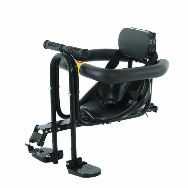 Assento de Bicicleta Infantil Front Mount Saddle Destacável com Almofada e Segurança para MTB e Road Bike