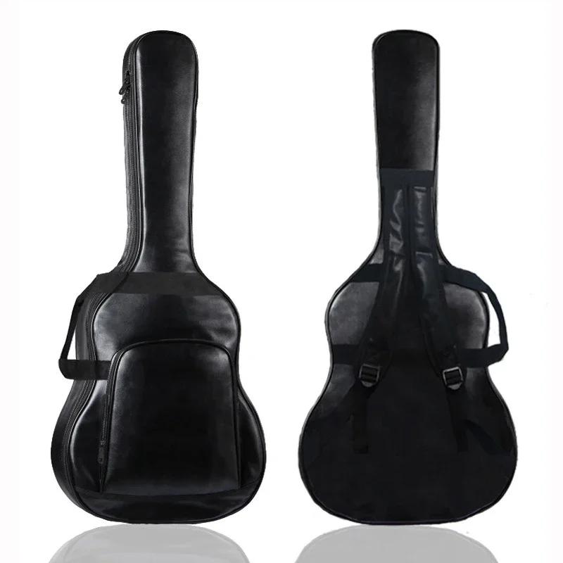 PU couro impermeável guitarra mochila, engroçado estojo, acessórios de instrumentos musicais, acolchoado, PU, 40-41" - Image 1