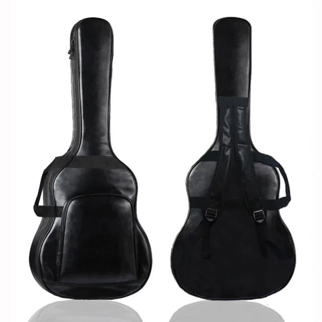 Mochila de Couro Impermeável para Guitarra com Acolchoado e Acessórios para Instrumentos Musicais 40-41