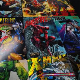 DIY Cartão Caseiro Coleção, Marvel Comics, Homem de Ferro, Thor, Steve Rogers, Presente de Natal e Aniversário, Brinquedos Jogo, Conjunto 9PC - Image 3