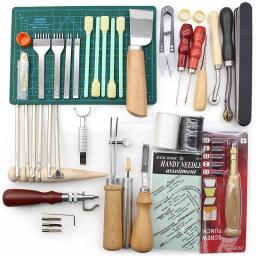 Couro Trabalho Tool Set para Saddle Making, Prong Punch, Sewing Thread Stamping, Shoemaking Leathercraft, Patchwork DIY Processing Kit - Image 5