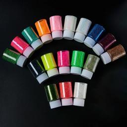 1oz frascos 30ml prego brilho pó ultra-fino fada sparkly 18 cores prego brilho em pó holográfico pigmento manicure prego decalque & - Image 2
