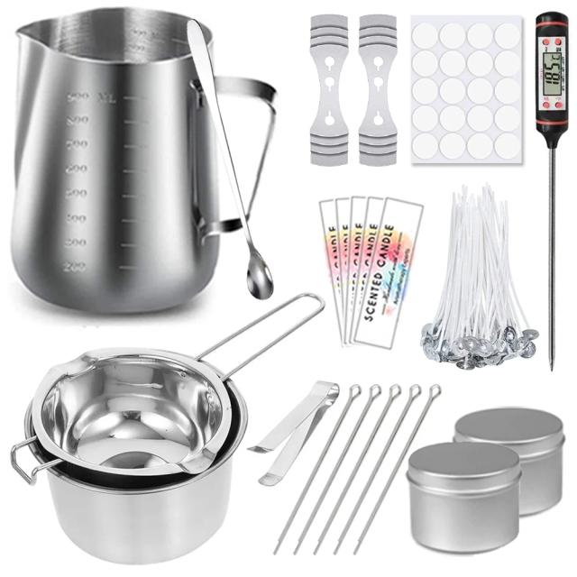 Kit Completo para Fabricação de Velas: Suprimentos, Ferramentas e Acessórios DIY para Iniciantes