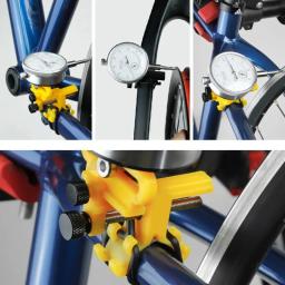 Indicador de discagem de instalação portátil de bicicleta, mini ferramenta de ajuste de roda, conjunto de roda aplicável de ajuste triplo, ferramentas de jantes de bicicleta mtb - Image 4