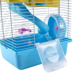 Casa do hamster da gaiola do animal de estimação com a casa dobro da camada transparente da clarabóia para o animal de estimação do hamster dourado - Image 6