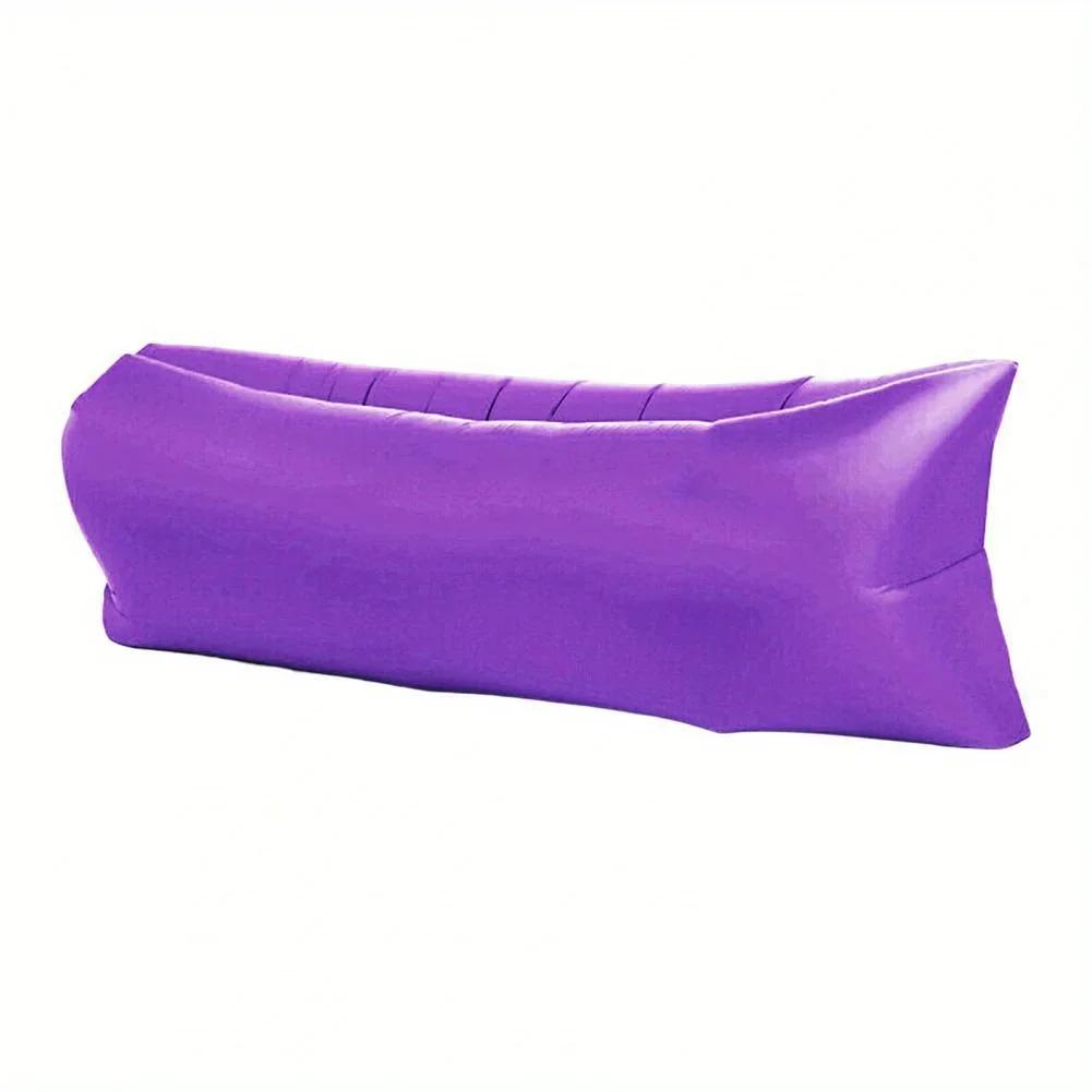1 pçs ar preguiçoso sofá inflável saco portátil acampamento sofá colchão festival de música reclinável inflável preguiçoso sofá com bolsa, porta - Image 1