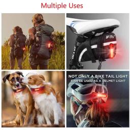 LED Bright Bike Taillight Set, Farol de segurança de ciclismo, Iluminação noturna, Luz dianteira e traseira de bicicleta, USB recarregável - Image 6