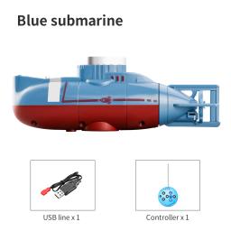 Mini rc submarino 0.1 m/s velocidade barco de controle remoto à prova dwaterproof água brinquedo mergulho modelo simulação para crianças presente natal presente ano novo - Image 2
